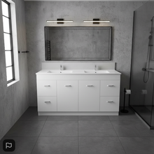 Load image into Gallery viewer, Vanity - Misty Series T1500F Double Basin White - 100% Water Proof