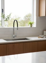 Load image into Gallery viewer, Countertop brass kitchen mixer tap with swivel spout