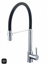 Load image into Gallery viewer, Countertop brass kitchen mixer tap with swivel spout