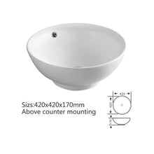 Load image into Gallery viewer, Counter Top Ceramic Basin 013
