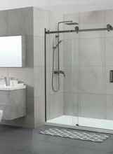 Load image into Gallery viewer, Shower Glass - Rock Series Sliding Door Gunmetal Grey Frame