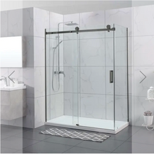Load image into Gallery viewer, Shower Glass - Rock Series 2 Sides Frameless Glass RCM Gunmetal Grey Frame