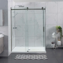 Load image into Gallery viewer, Shower Glass - Rock Series 2 Sides Frameless Glass RCM Gunmetal Grey Frame