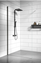 Load image into Gallery viewer, Shower Glass - Stream Series Side Panel 800X1950mm - Gunmetal Grey Frame