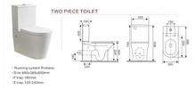 Load image into Gallery viewer, Toilet Suite - BTW Bella Rimless Flushing - A3904