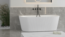 Load image into Gallery viewer, Freestanding Bath Tub Acrylic Back To Wall Curved 1500/1700mm