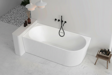 Load image into Gallery viewer, Freestanding Bath Tub Acrylic Back To Wall Curved 1500/1700mm