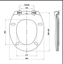 Load image into Gallery viewer, Universal ultra thin soft close toilet seat cover