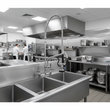 Load image into Gallery viewer, Pre Rinse Faucet Commercial Pull Down Brass Double Handles Pre Rinse Faucet