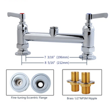 Load image into Gallery viewer, Pre Rinse Faucet Commercial Pull Down Brass Double Handles Pre Rinse Faucet