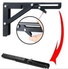 Load image into Gallery viewer, Folding table Wall Mounted Stainless Steel Folding Triangle Shelf Pair