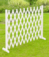 Load image into Gallery viewer, Wooden Fence Border Garden - White Retractable,Wooden Outdoor Patio Fence