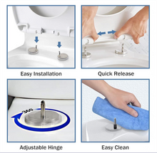 Load image into Gallery viewer, Euro soft close wrapover toilet seat cover - S3958