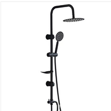 Load image into Gallery viewer, 2 In 1 Shower Combination Dual Hose Rain Plastic Head - Black/Chrome