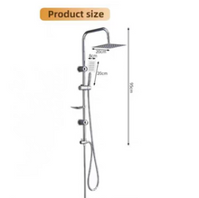 Load image into Gallery viewer, 2 In 1 Shower Combination Dual Hose Rain Plastic Head - Black/Chrome