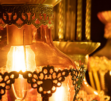 Load image into Gallery viewer, Turkish/moroccan Style Pendant Lamp Brass and Glass