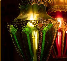 Load image into Gallery viewer, Turkish/moroccan Style Pendant Lamp Brass and Glass