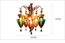 Load image into Gallery viewer, Turkish/moroccan Style Pendant Lamp Brass and Glass