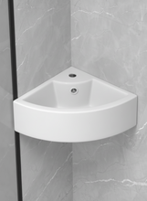 Load image into Gallery viewer, Ceramic Corner Mini Washbasin Wall-Hang Sink Corner Basin 330mm