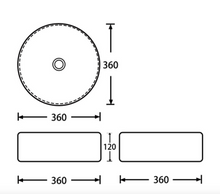 Load image into Gallery viewer, Luxury Brushed Gold Round Ceramic Bathroom Basin Countertop 2616
