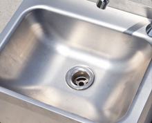 Load image into Gallery viewer, Wall Mounted Stainless Steel Sink Hotel Equipments Knee operate Hand Wash Sink