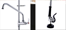 Load image into Gallery viewer, Pre Rinse Faucet Commercial Pull Down Brass Double Handles Pre Rinse Faucet