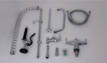 Load image into Gallery viewer, Pre Rinse Faucet Commercial Pull Down Brass Double Handles Pre Rinse Faucet