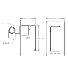 Load image into Gallery viewer, Shower Mixer - Square Series L006