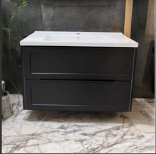 Load image into Gallery viewer, Bathroom Combo With 1000mm Wall Hung Vanity H900 Black