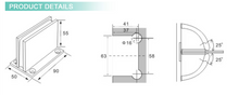 Load image into Gallery viewer, Wall to Glass Hinge 90 Degree with Plain Plate