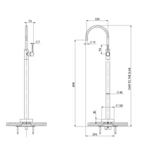 Load image into Gallery viewer, Slimline Floor Mounted Bath Mixer
