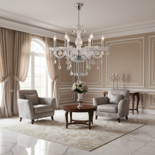 Load image into Gallery viewer, Clear Chandelier Living Room Crystal Ceiling Lamp LED 6 lights