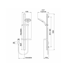 Load image into Gallery viewer, Koha Rail Shower Satinjet MKII White Faceplate KHSRCPWH
