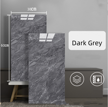 Load image into Gallery viewer, 10pcs of PVC Dark grey wall tiles sticker -30x60 cm