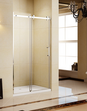 Load image into Gallery viewer, Frameless Door - Korra Series Sliding Door 1000-1200mm 8mm Glass Silver Frame