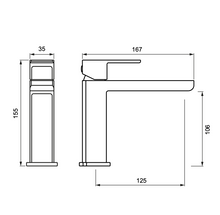 Load image into Gallery viewer, Aquatica Elements Basin Mixer Black/White Marble Detail