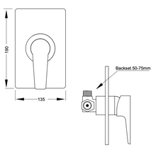 Load image into Gallery viewer, Aquatica Goccia Black Shower Mixer All Pressure