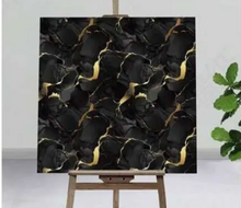 Load image into Gallery viewer, 10pcs of PVC golden black wall tiles sticker -30x30 cm