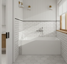 Load image into Gallery viewer, Alcove Acrylic Bath Tub 3 Side Skirt 1500mm - Left/Right-Hand Drain
