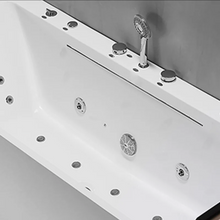 Load image into Gallery viewer, Whirlpool Tubs White Back To Wall Acrylic Massage Spa Bath