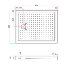 Load image into Gallery viewer, Shower Tray - Rectangle Series Side Hole Option