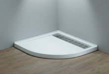 Load image into Gallery viewer, Shower Tray - High Flow Waste & Stainless Steel Grate Cover 1000x1000mm - R10 Corner