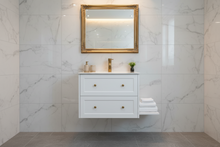 Load image into Gallery viewer, Vanity - Jess Series H900 Wall Hung White/Black - 100% Water Proof