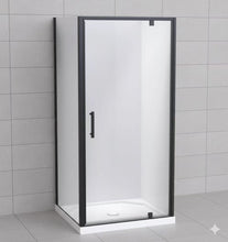 Load image into Gallery viewer, ZENITH SQUARE FRONT SHOWER BOX - with pivot hinged door - Black Frame