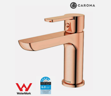 Load image into Gallery viewer, Caroma Jade Rose Gold Basin Mixer WELS 5 Star 6L/min Tap Faucet