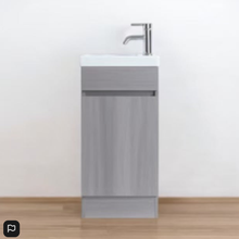 Load image into Gallery viewer, Vanity - Misty Series 400F White/ Grain wood/Grey