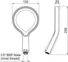 Load image into Gallery viewer, Luxury Methven Aio Aurajet Shower Head Handset Chrome Limescale
