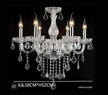 Load image into Gallery viewer, Clear Chandelier Living Room Crystal Ceiling Lamp LED 6 lights