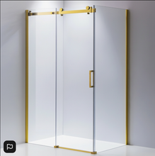 Load image into Gallery viewer, Shower Glass - Rock Series 2 Sides Frameless Glass RCM Golden Frame