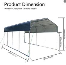 Load image into Gallery viewer, Metal Carport Carports And Sheds Steel Galvanized Carport -D5830xL3330xH2800